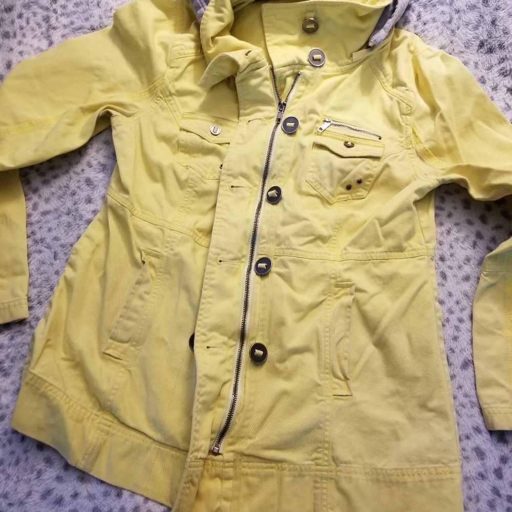 Hurley yellow light weight cotton jacket, Sz med
